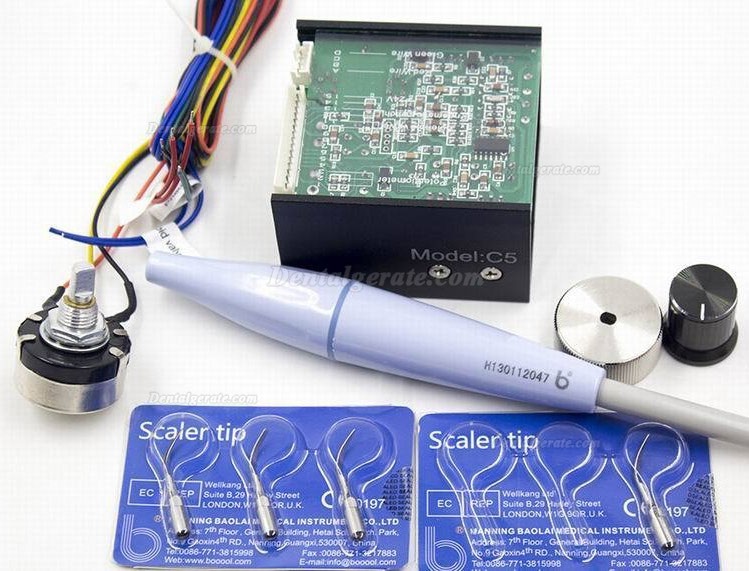 Baolai Dental C5 Eingebauter Ultraschall-Scaler mit H1-Handst&uuml;ck und 4 * Spitzen